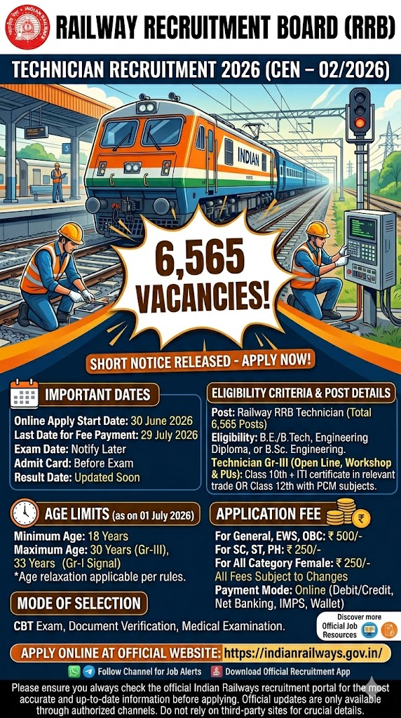 Railway RRB Technician Recruitment 2026